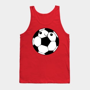 Cutey Face Soccer Ball Tank Top